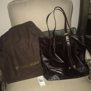 Michael Kors Dark Brown Leather Bag